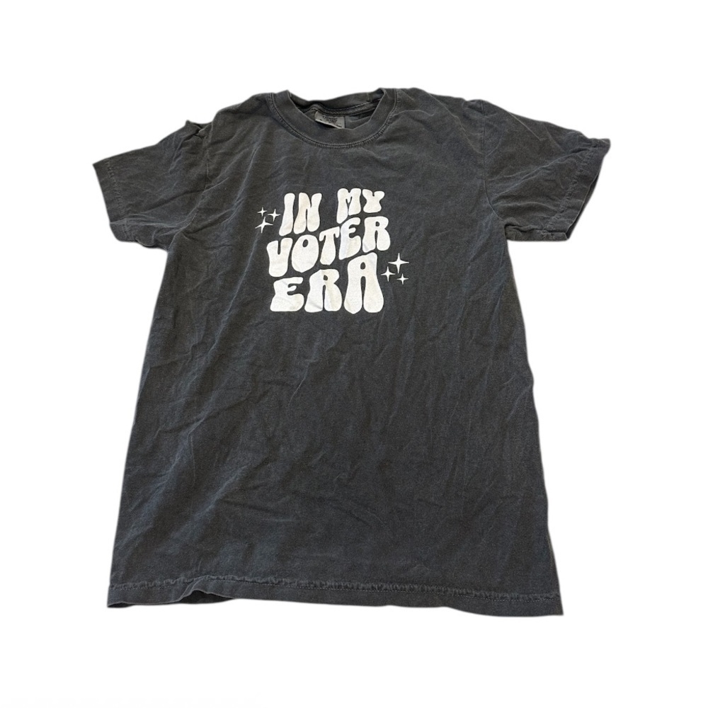Comfort Colors In My Voter Era Gray T-Shirt Unisex Small